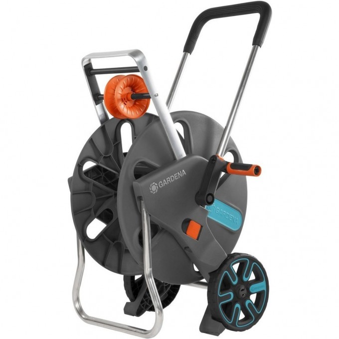 Тележка для шланга GARDENA AQUAROLL L ERGOPLUS с рукояткой из мягкого пластика и направляющей 18520-20.000.00 Тележка для шланга GARDENA AQUAROLL L ERGOPLUS с рукояткой из мягкого пластика и направляющей 18520-20.000.00